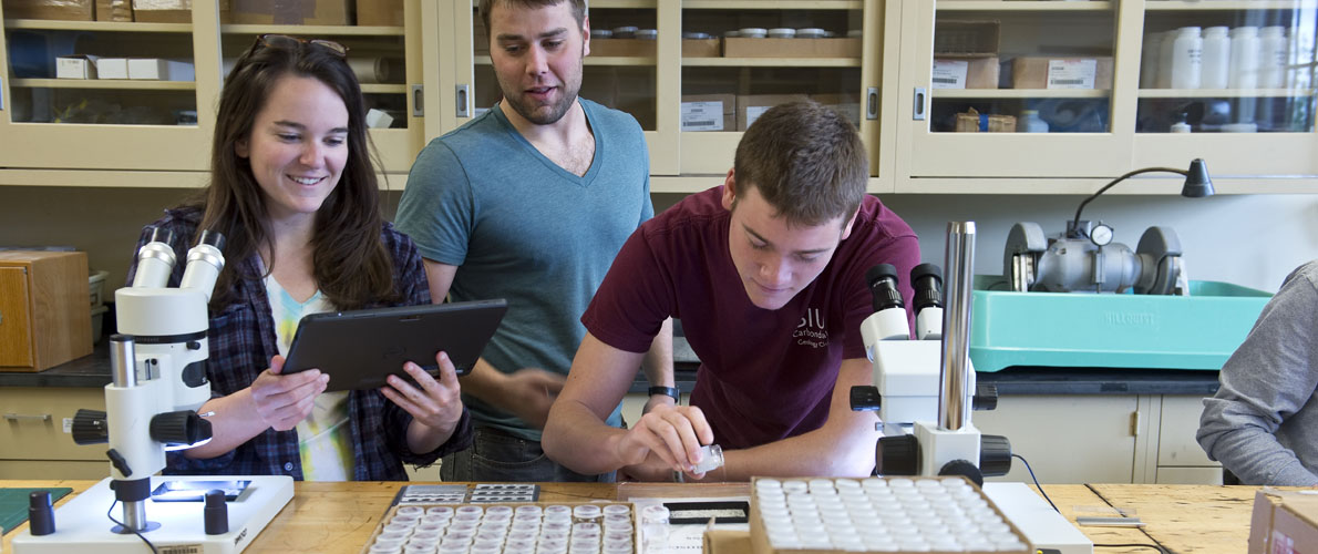 Students working in lab