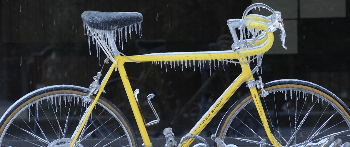 Frozen bicycle