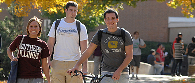 students walking