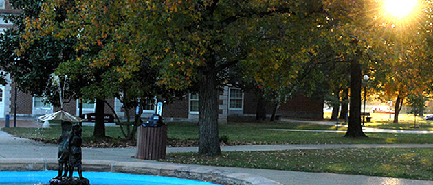 Campus fountain