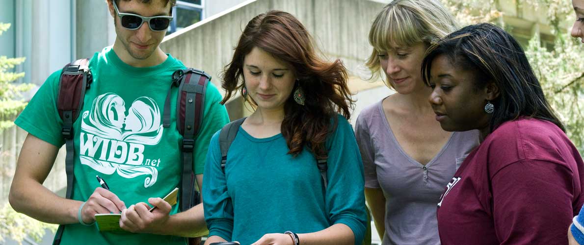 Students Walking on Campus