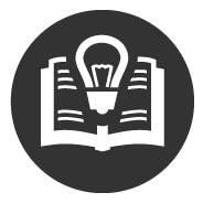 Book with lightbulb icon