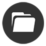 Folder icon on gray background