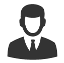 Generic icon of man in tie. 