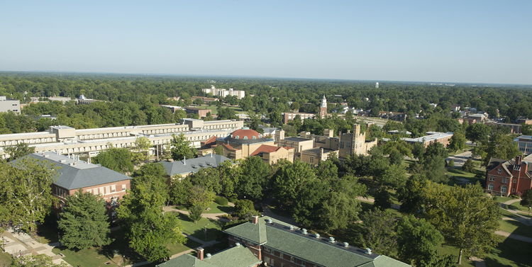 Aerial view of SIU campus