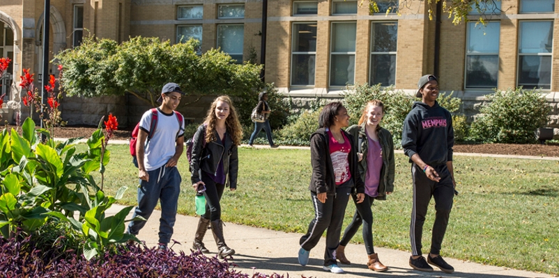 Freshmen students on campus